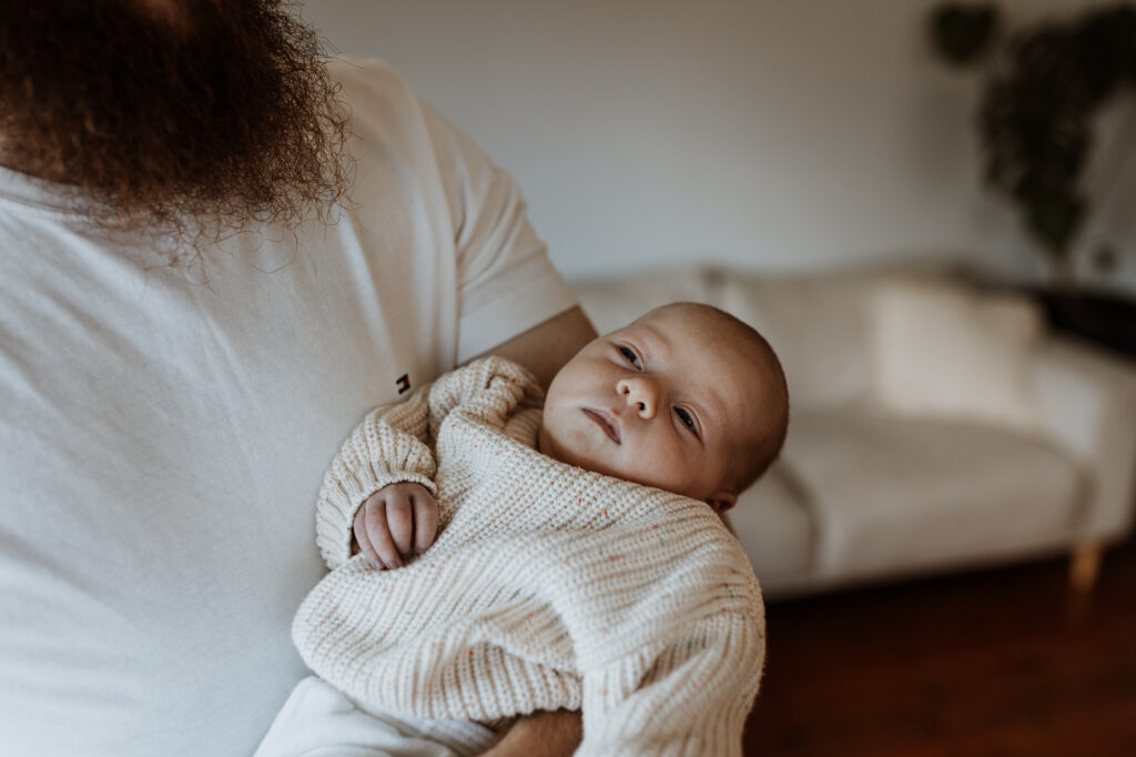 dad and baby hanging out