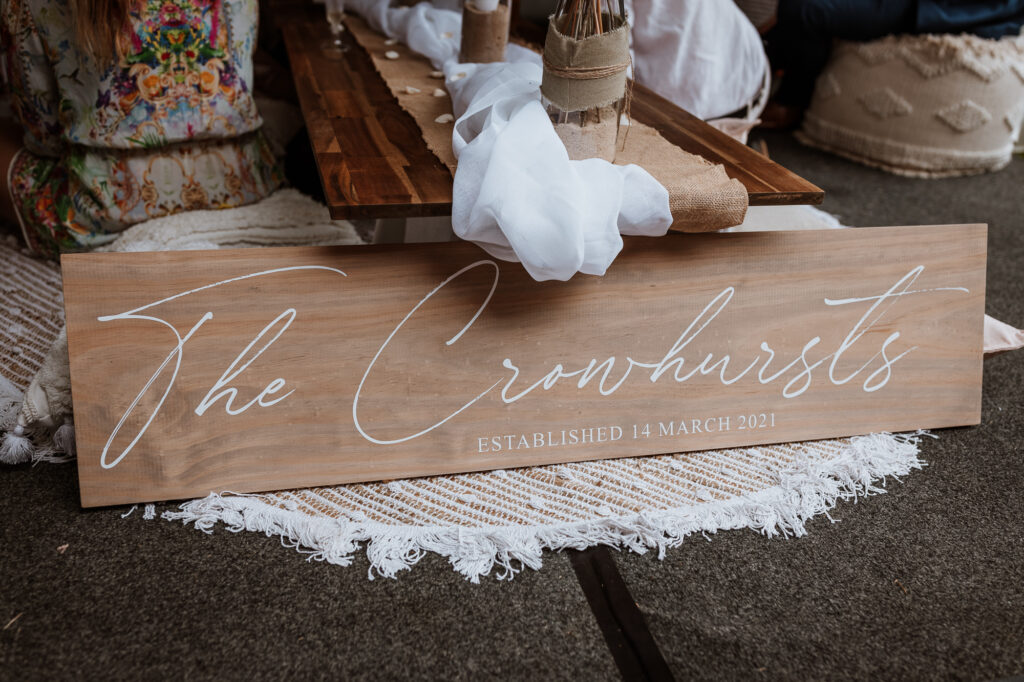 reception at home in the garden in Port Macquarie