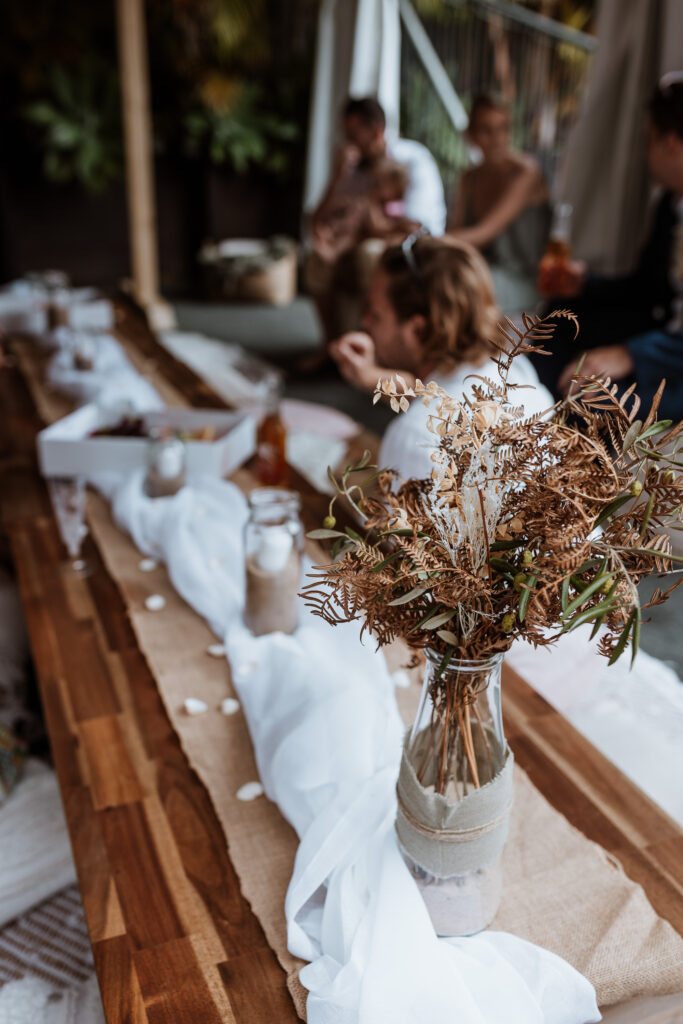 reception at home in the garden in Port Macquarie