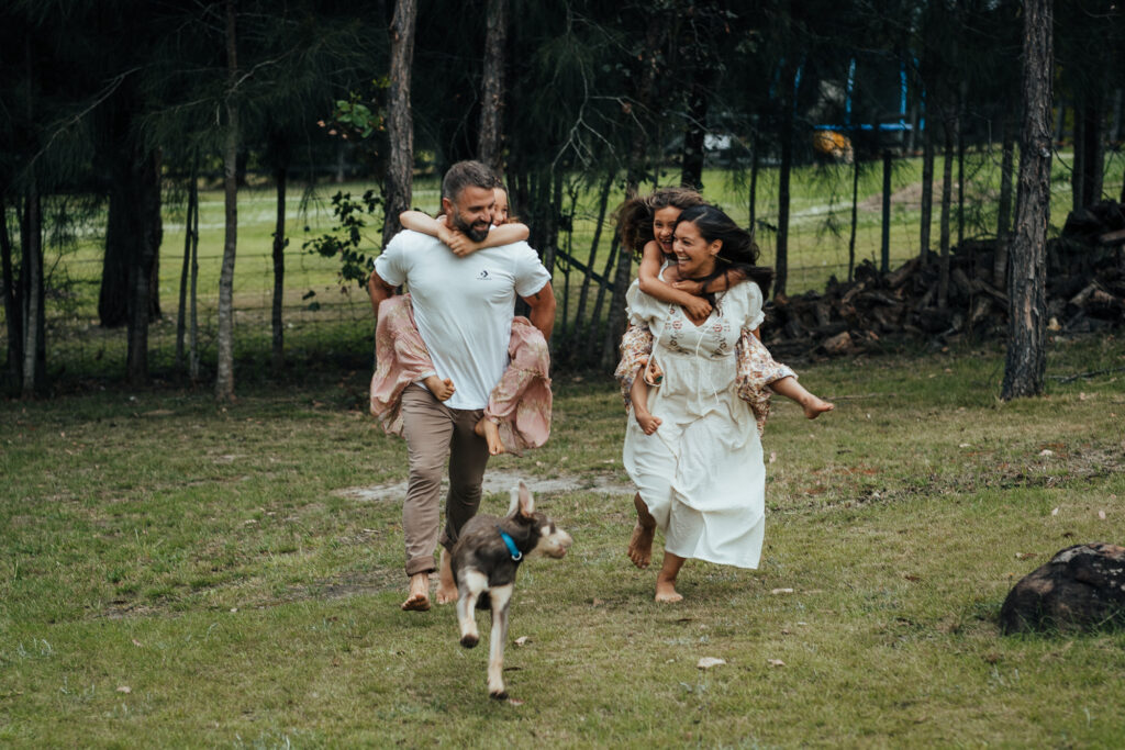 piggy backs in the garden