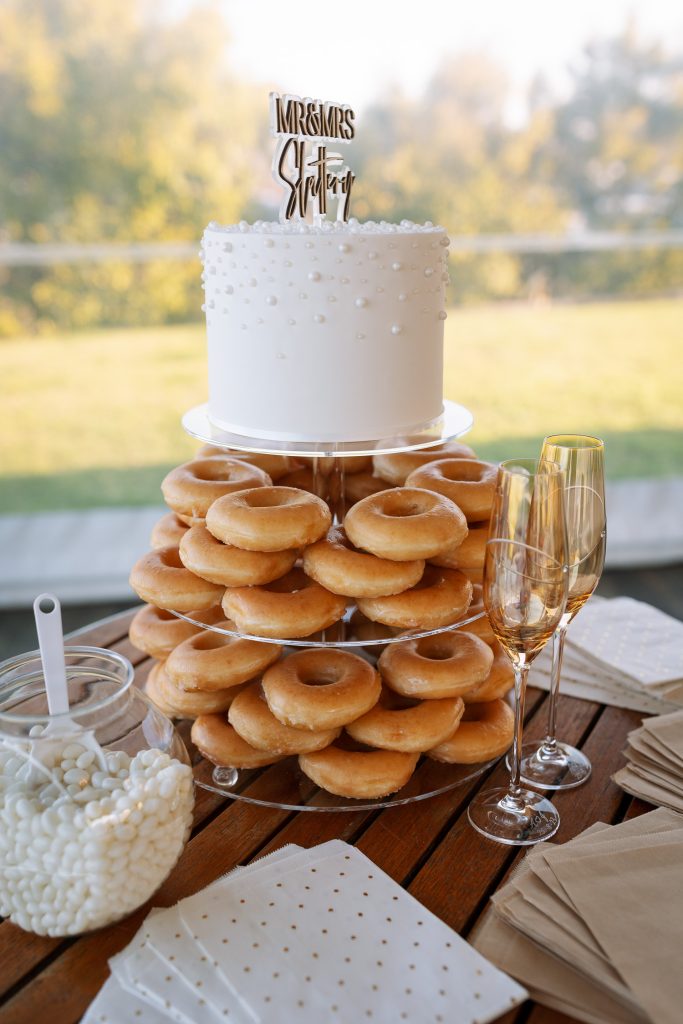 Donut wedding cake in the hunter valley