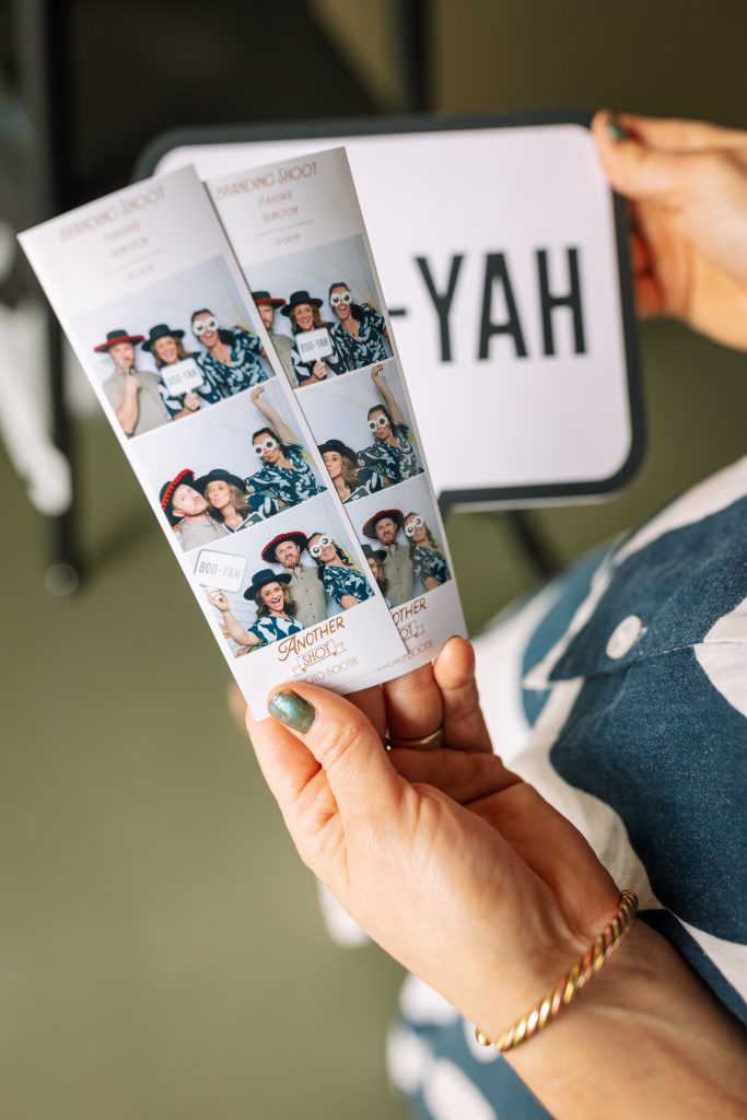 photo strips printed out from a Newcastle Photo Booth